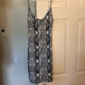 Snake skin print dress